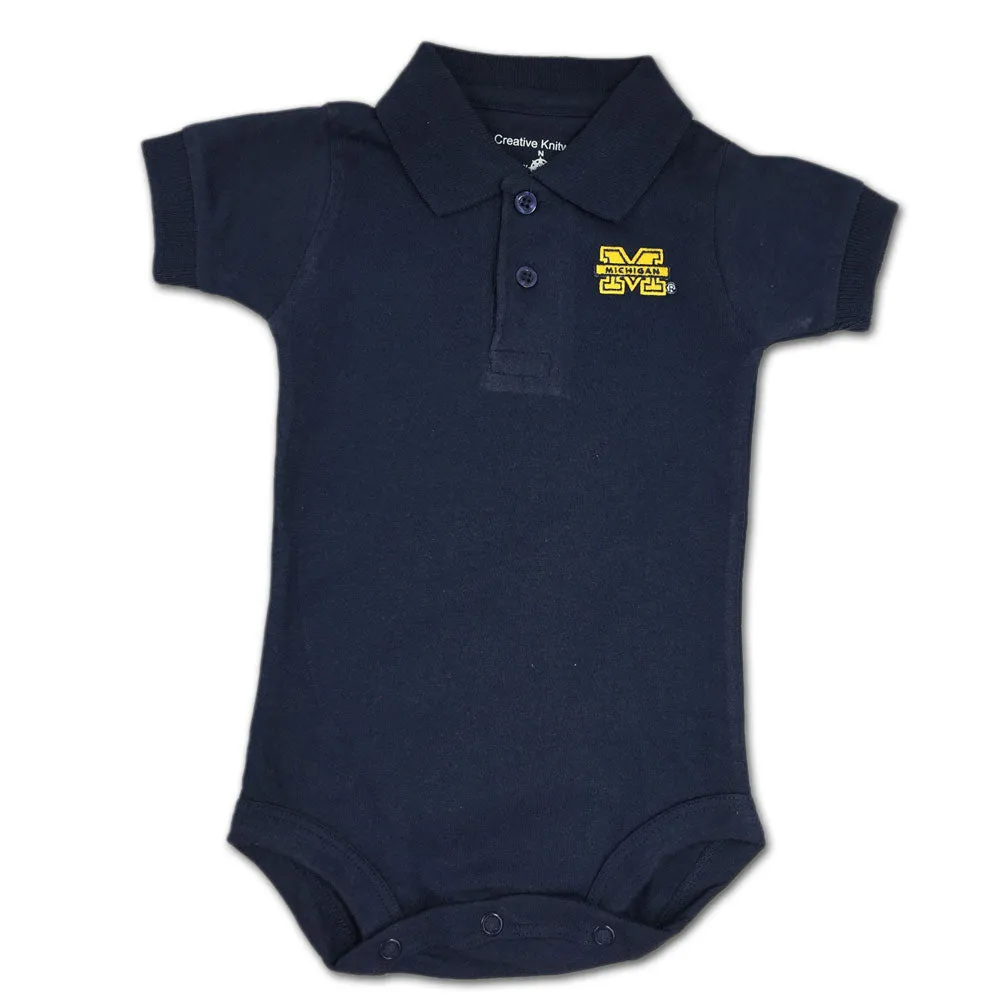 Michigan Golf Shirt Romper (ONLY 0-3 Month Left)