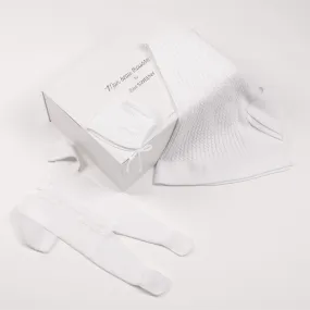 MIEL | Baby White Cotton Knit Babygrow Gift Set (3)