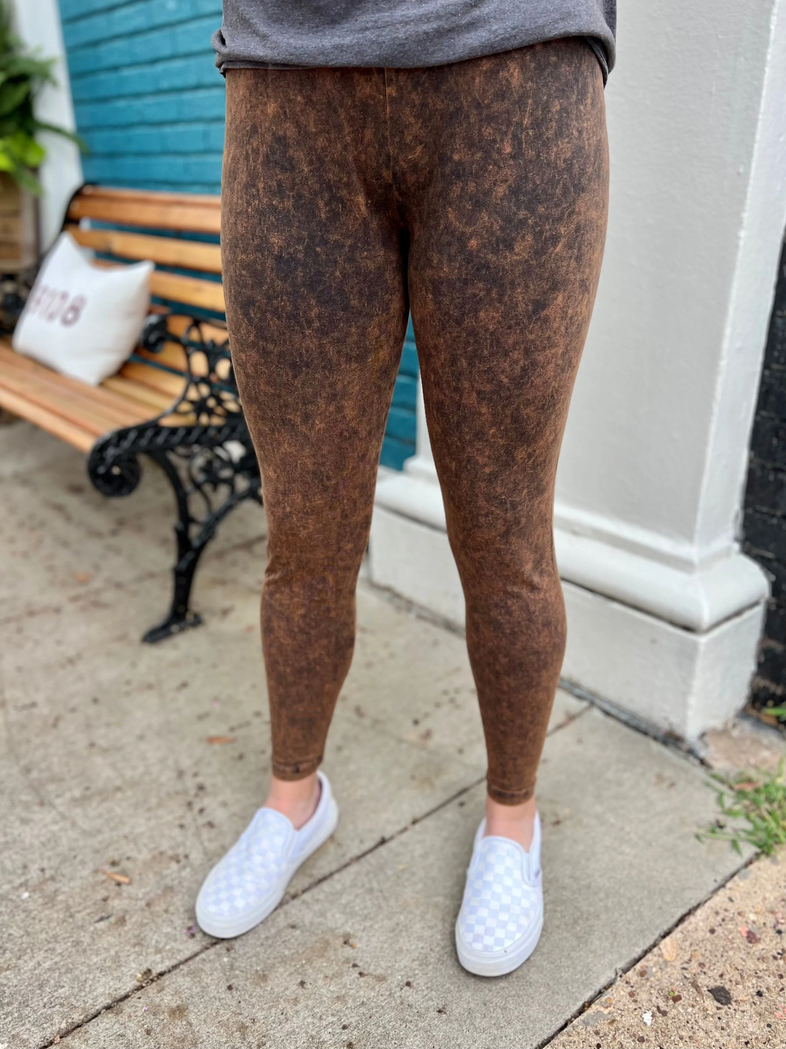 Mineral Washed Yoga Leggings