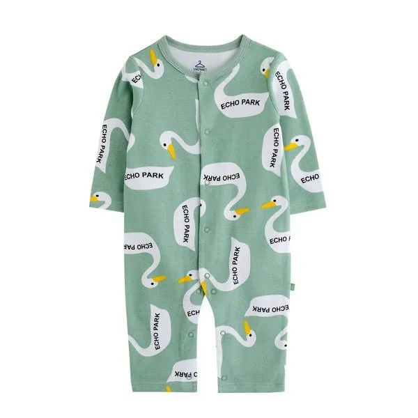 Mint Duck Baby Bodysuit