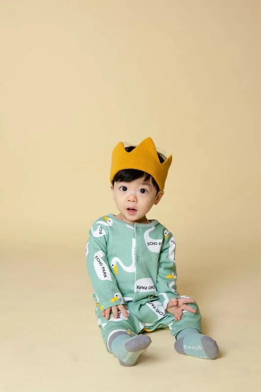 Mint Duck Baby Bodysuit