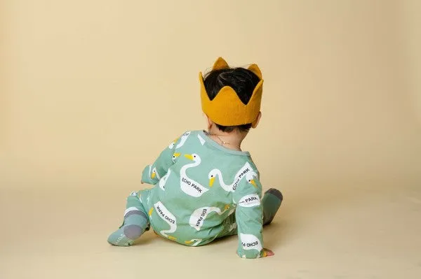 Mint Duck Baby Bodysuit