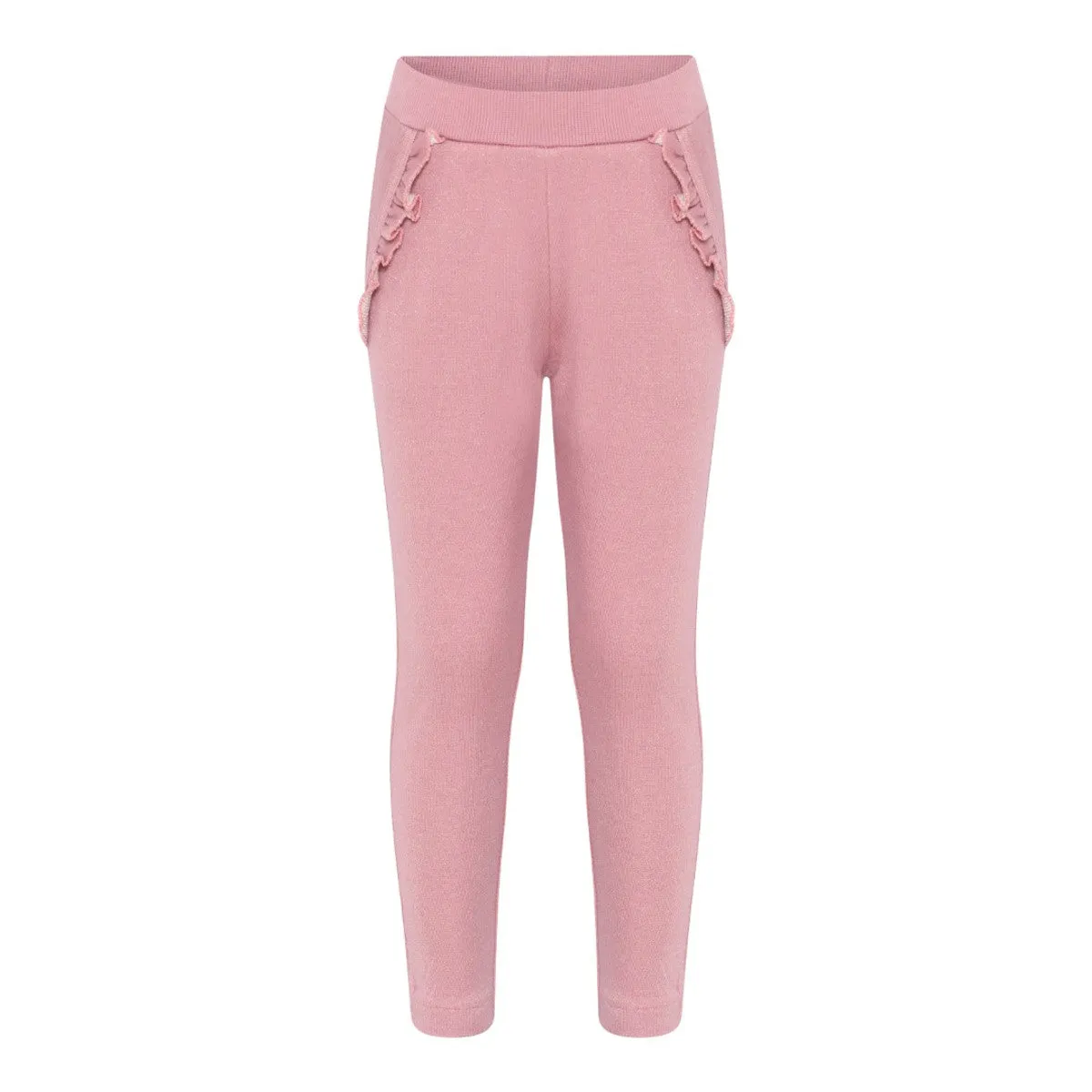 Minymo Joggers with Ruffle Detail in Pink Sparkle: Size 3 to 7 Years