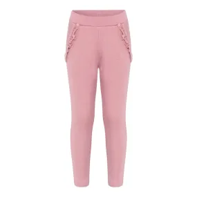 Minymo Joggers with Ruffle Detail in Pink Sparkle: Size 3 to 7 Years