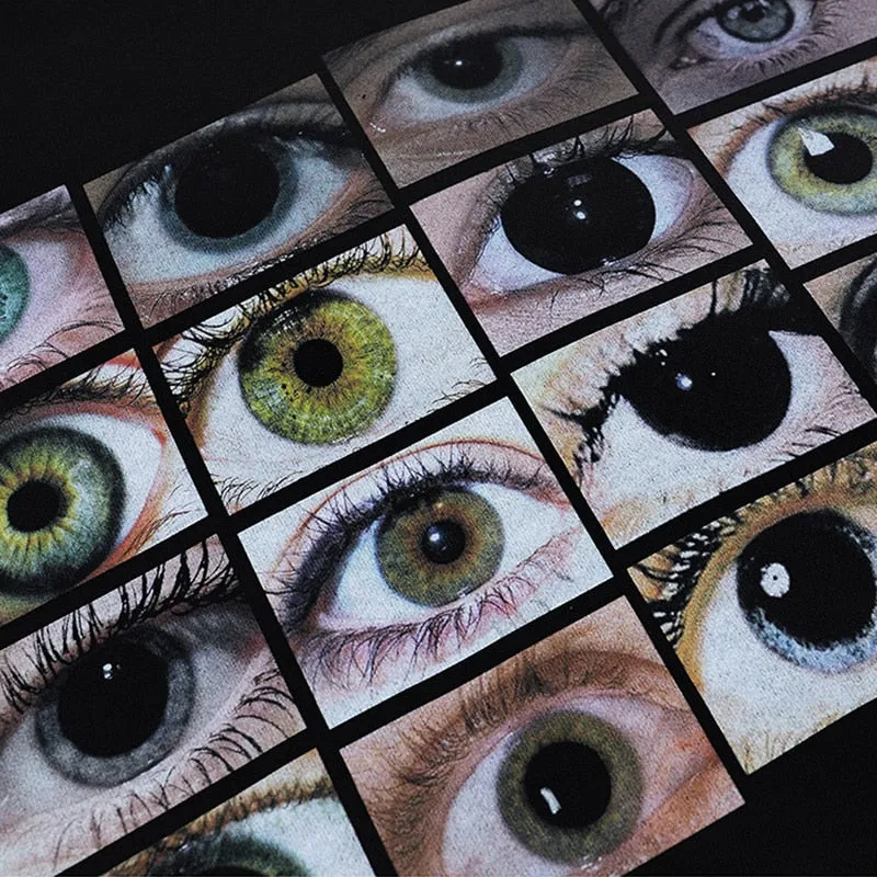 Multiple Eyes Graphic Prints T-Shirts