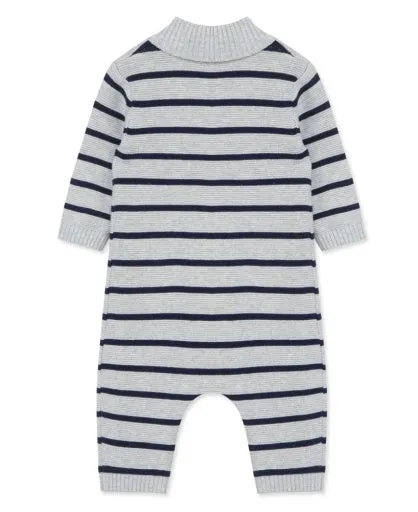 Navy/Gray Striped Knit Coverall