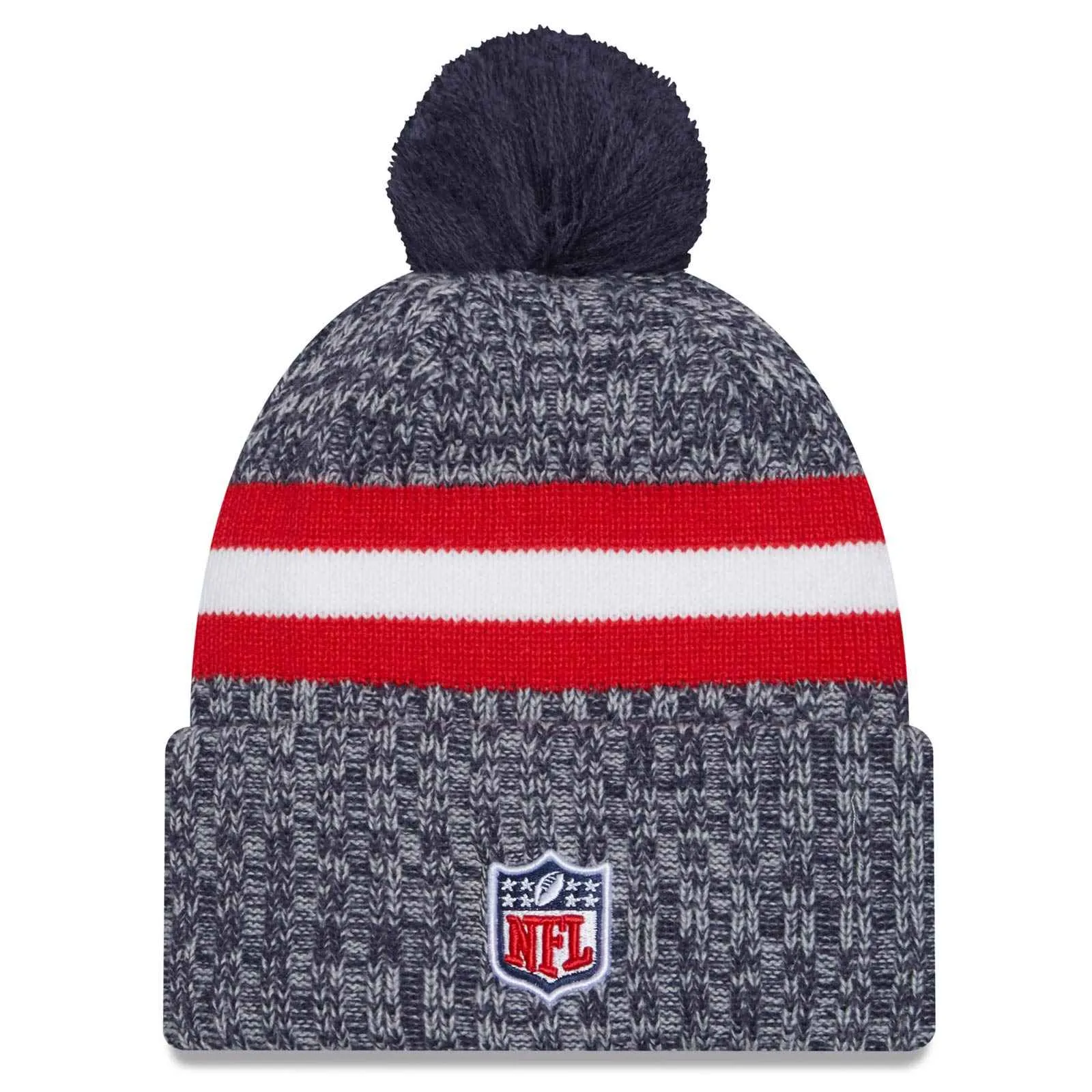 New Era New England Patriots 2023/24 Sideline Cuffed Bobble Hat
