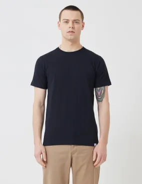 Norse Projects Niels Standard Logo Patch T-Shirt - Dark Navy Blue