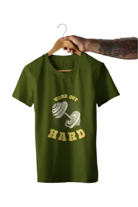Olive Green Workout Plus-size T-Shirt