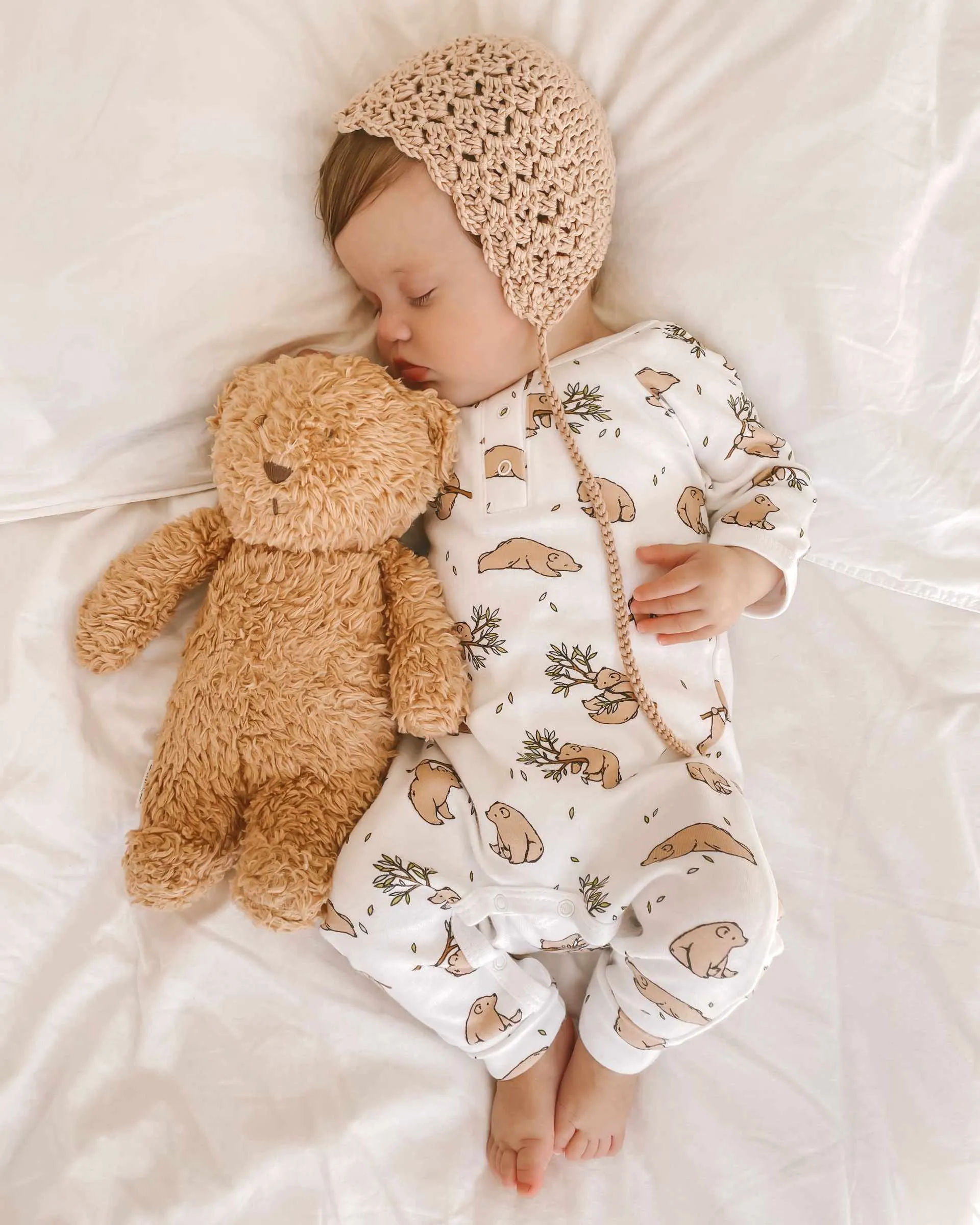 Organic cotton baby romper - Bear