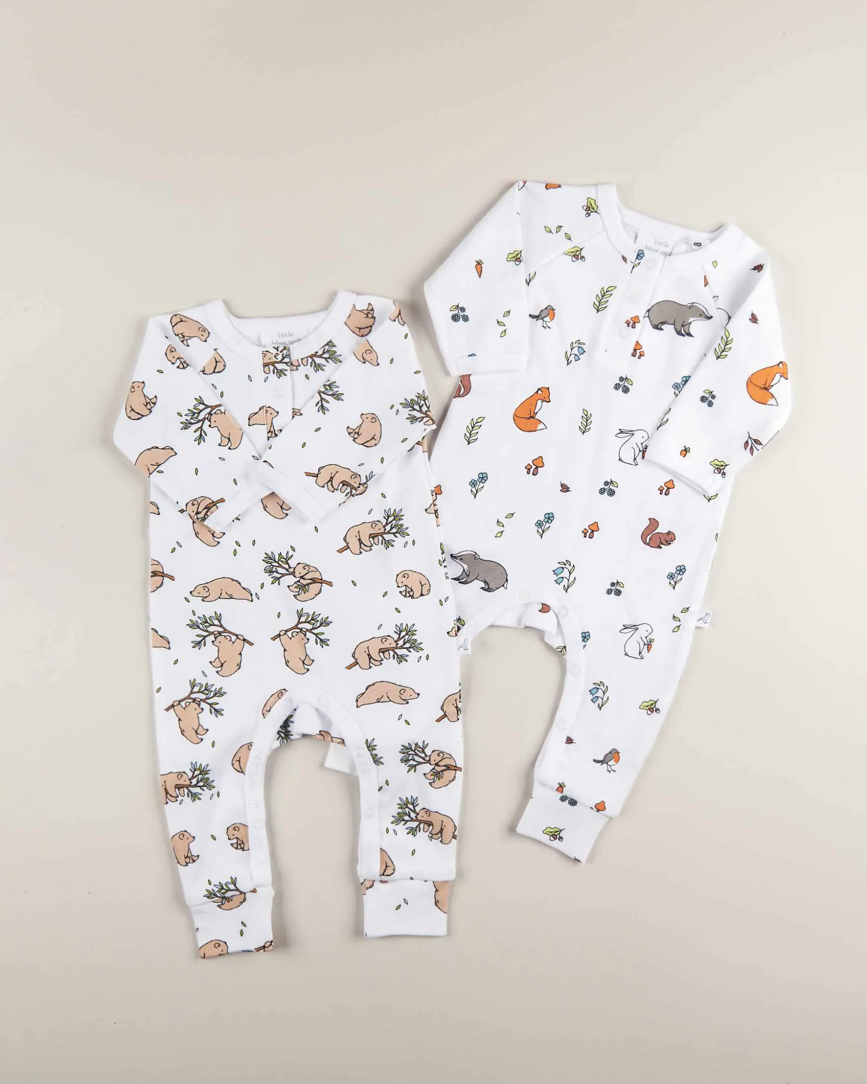 Organic cotton baby romper - Bear