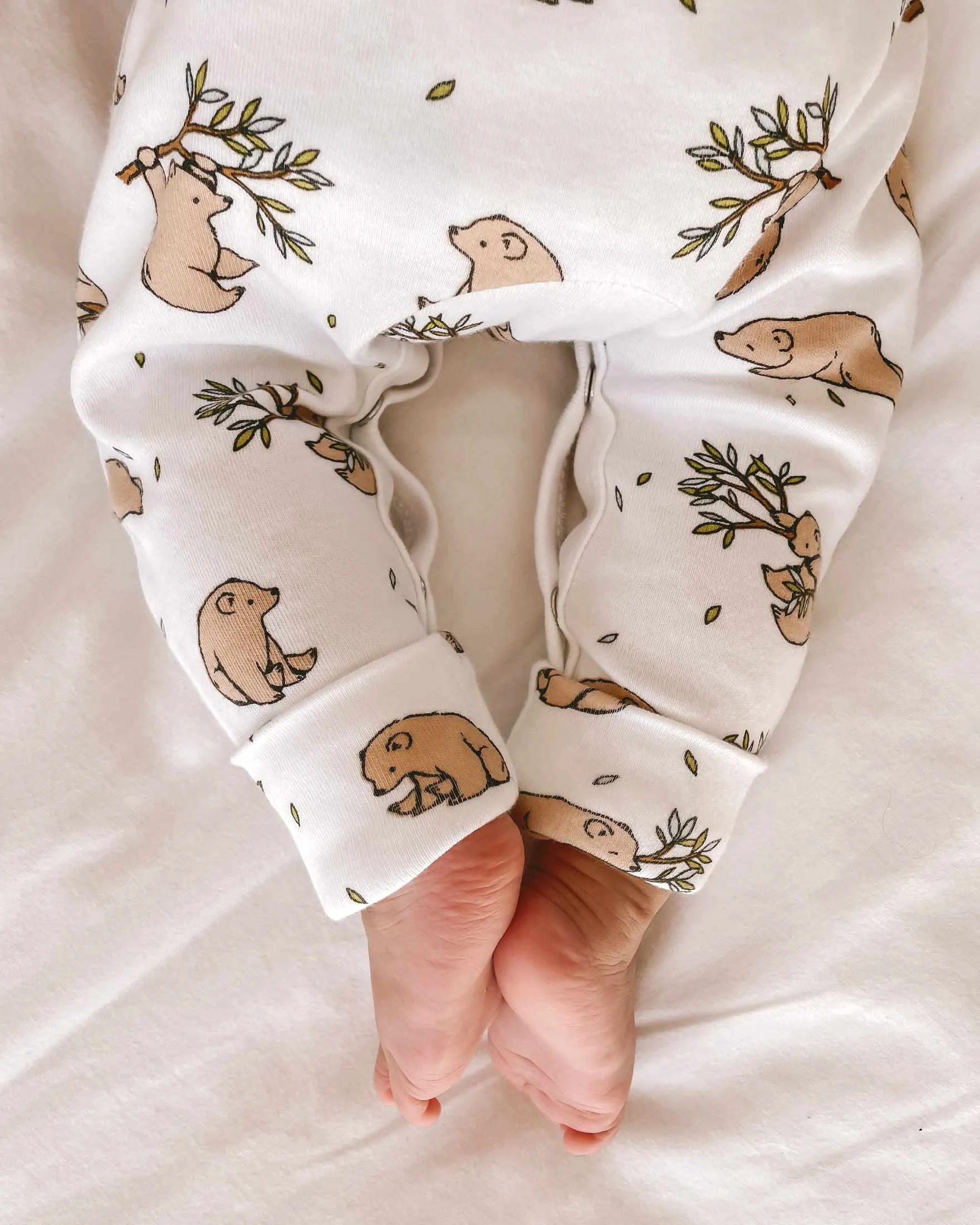 Organic cotton baby romper - Bear
