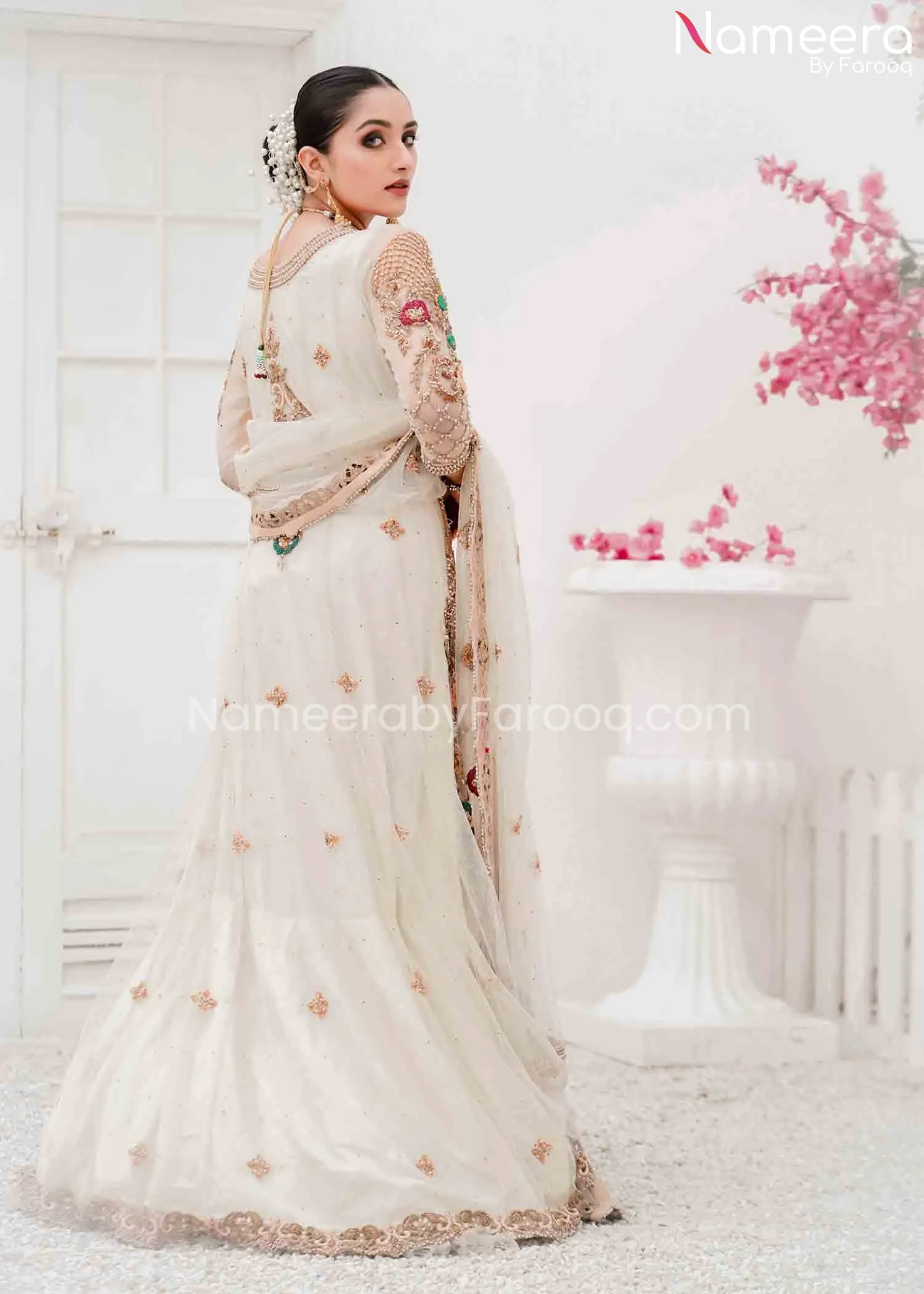 Pakistani Wedding Dress for Bride in Maxi Style #BS629