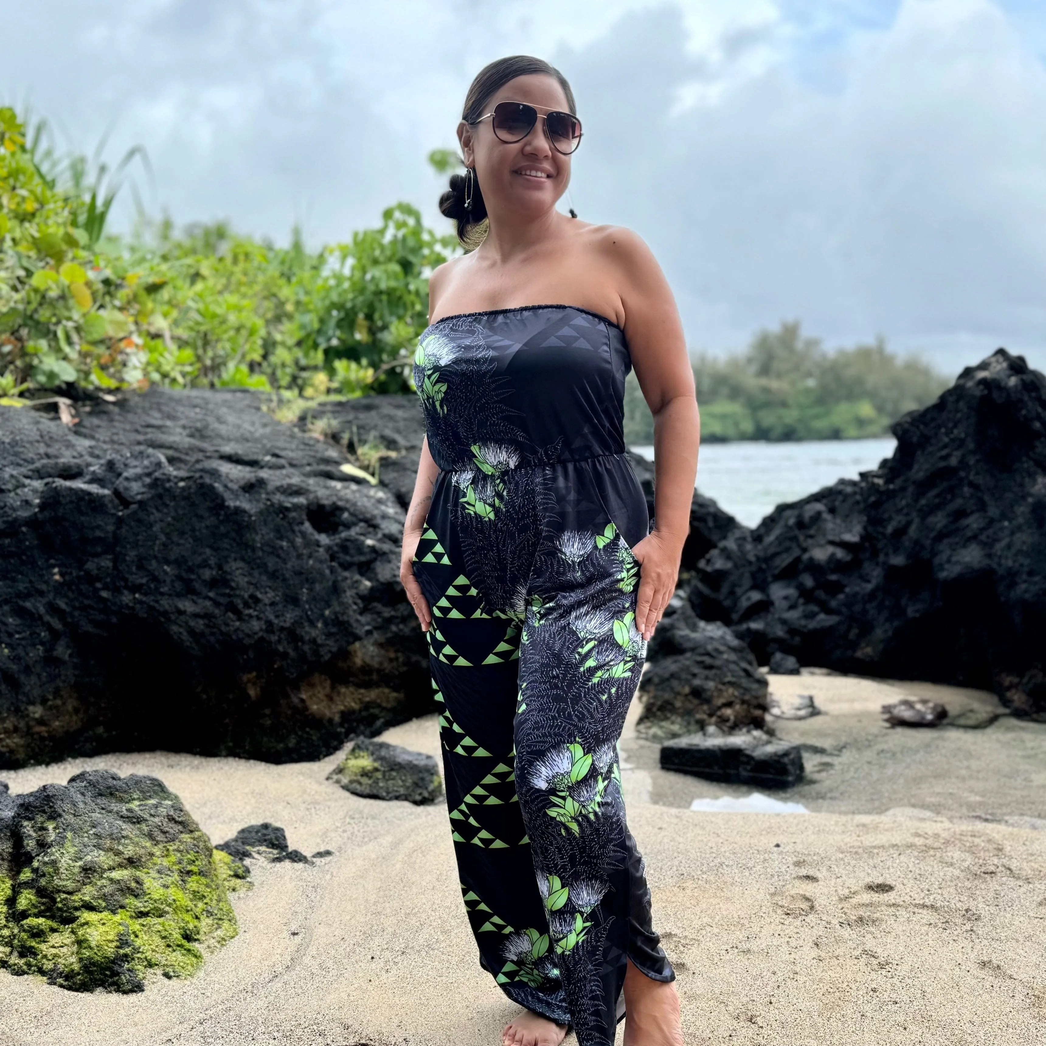 PAPAHI ROMPER PANTS LIME