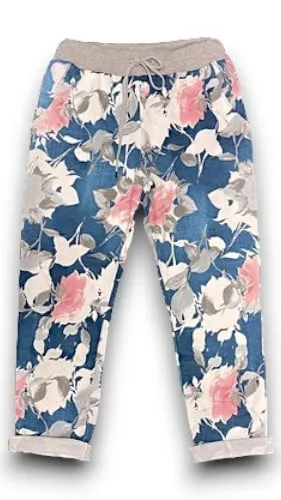 PAPER ROSE CORNELIA JOGGERS NAVY