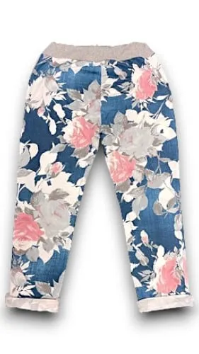 PAPER ROSE CORNELIA JOGGERS NAVY