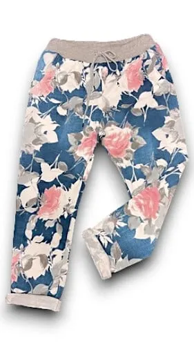 PAPER ROSE CORNELIA JOGGERS NAVY