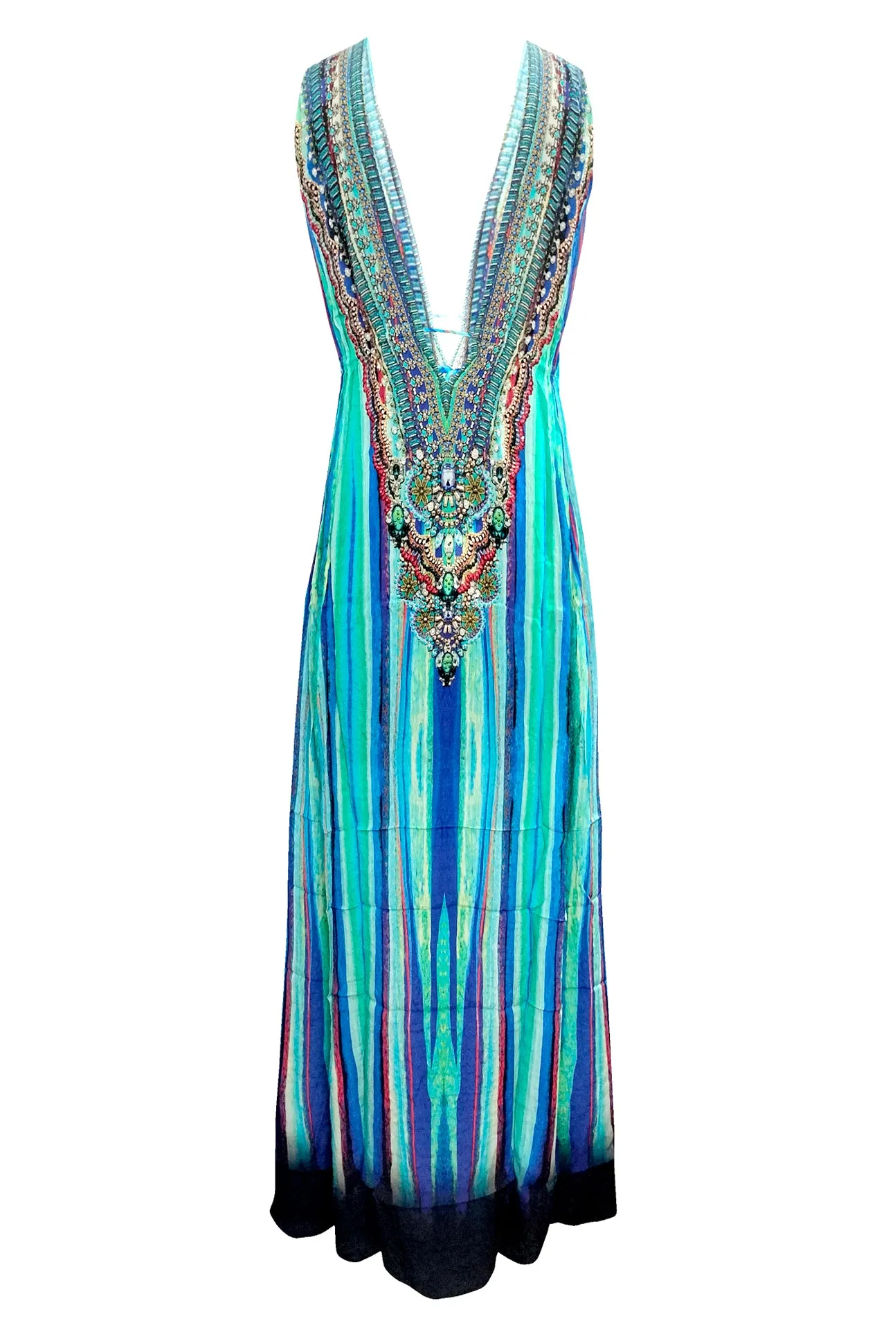 Partywear Blue Long Dress