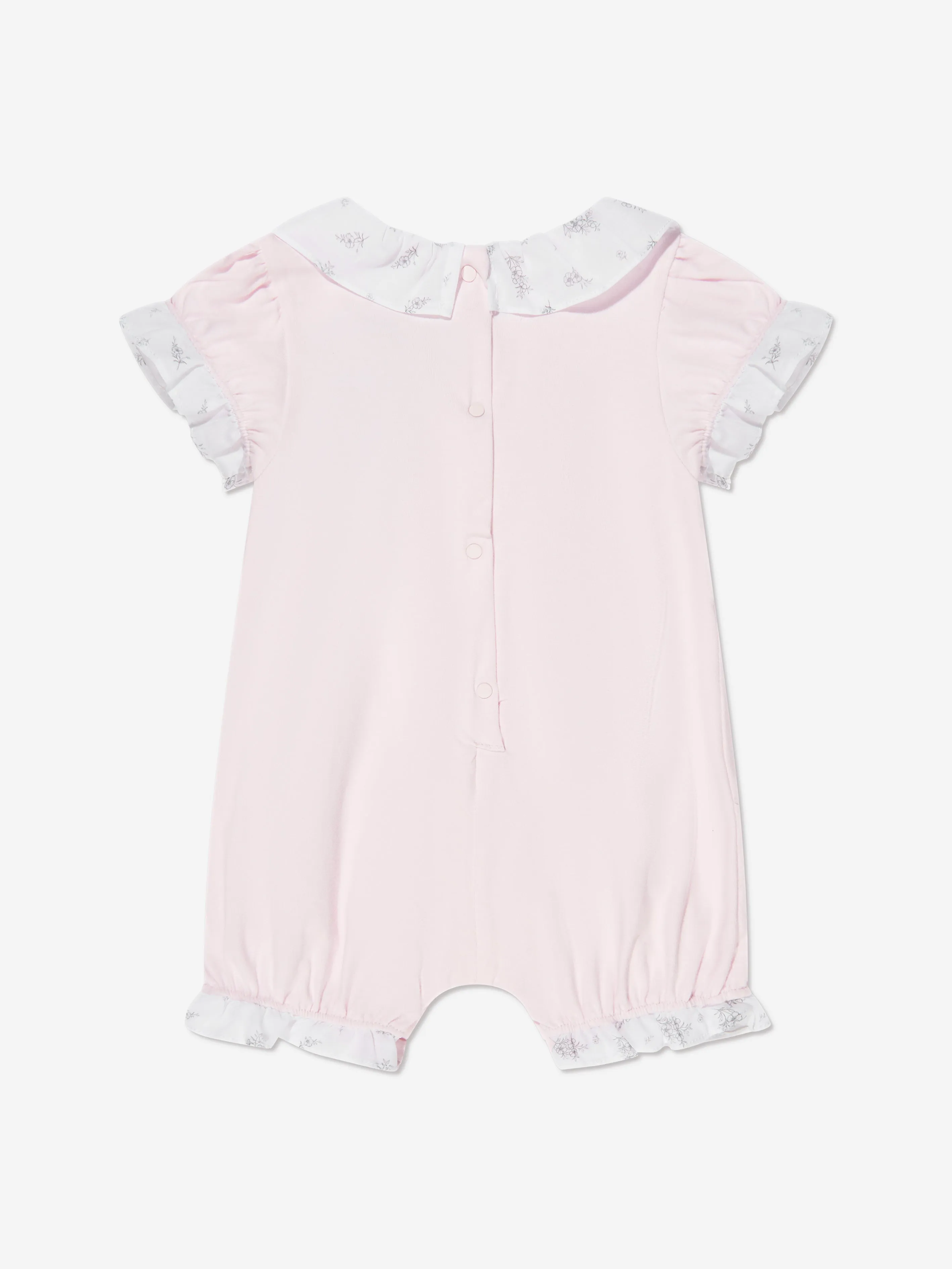 Patachou Baby Girls Frilly Bow Romper in Pink