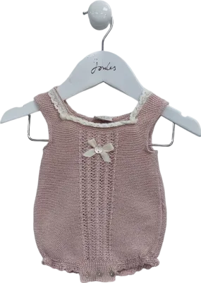 Paz Roderiguez Pink Knitted Romper 0-3 Months