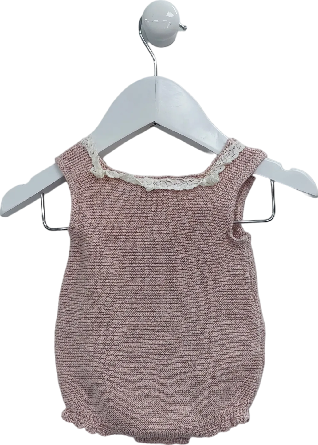 Paz Roderiguez Pink Knitted Romper 0-3 Months