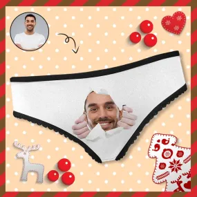 Personalized Underwear for Her Custom Face Tear Women's High-cut Briefs Funny Lovers Gift