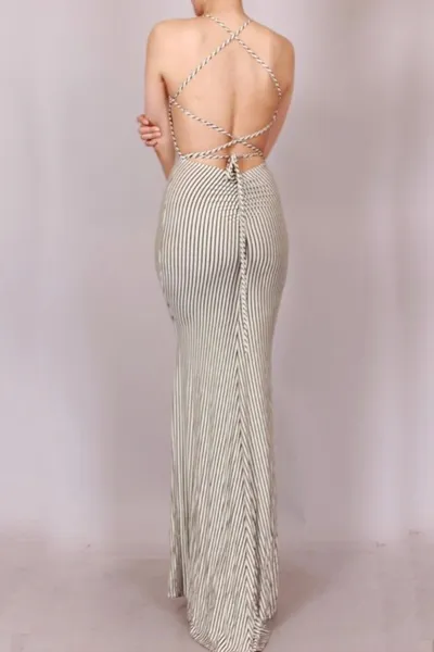 Pin Stripe Maxi Dress