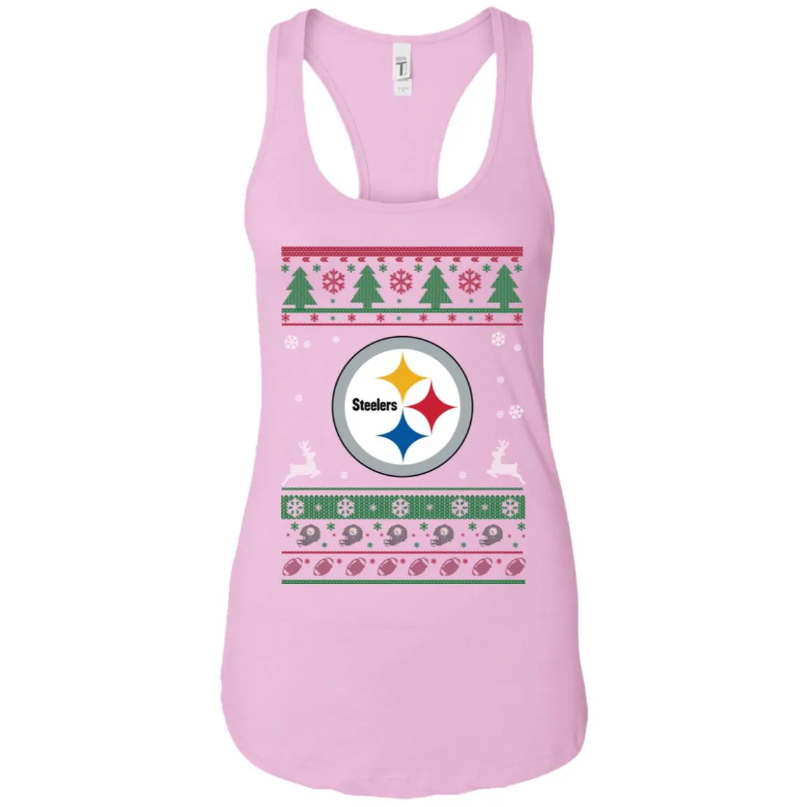 Pittsburgh Steelers Logo Football Teams Ugly Christmas Sweater Women Tank