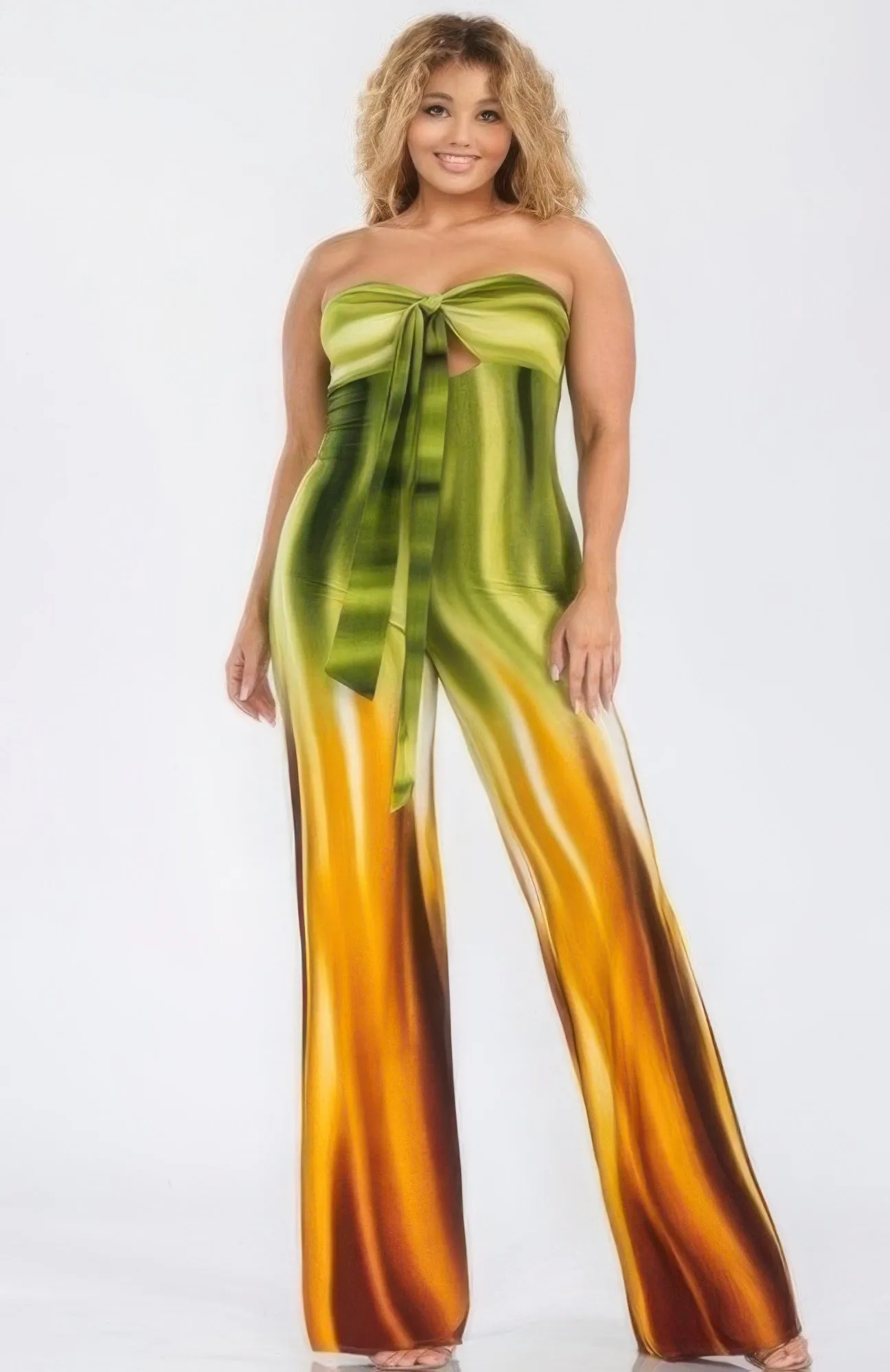 Plus Print Off Shoulder Jumpsuit