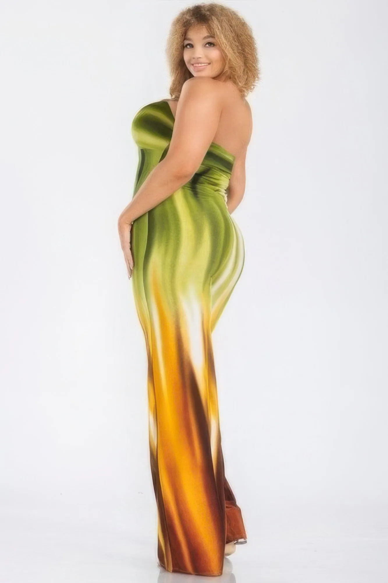 Plus Print Off Shoulder Jumpsuit