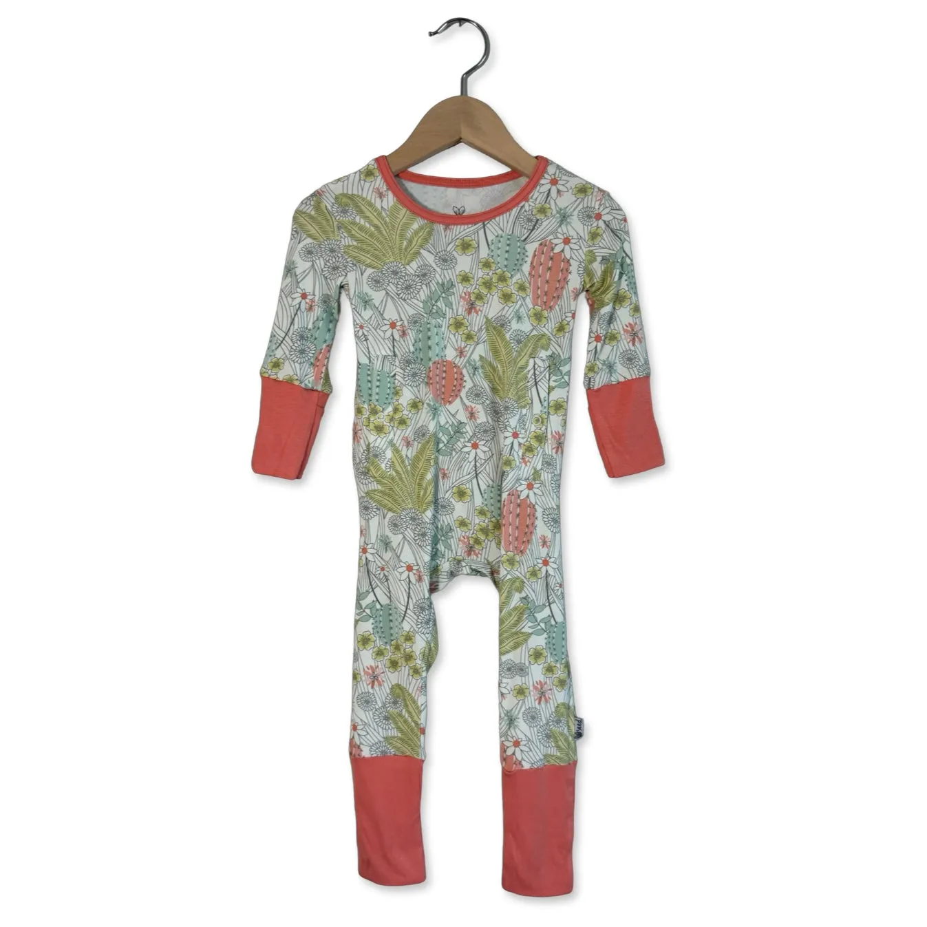 Prickly Petals Adaptive Tube Access Mini Ribbed Day to Night Romper