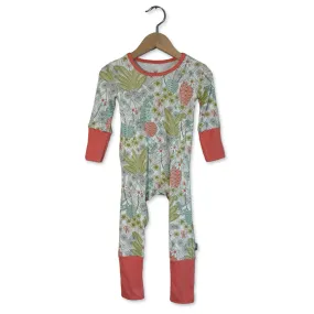 Prickly Petals Adaptive Tube Access Mini Ribbed Day to Night Romper