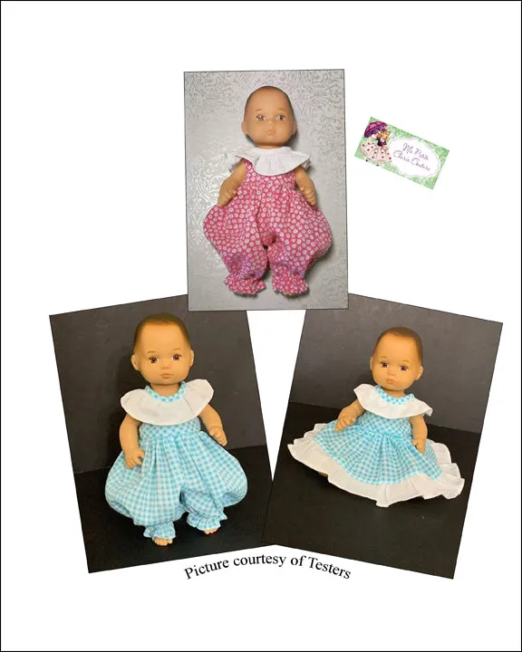 Quelita Dress and Romper 8" Baby Doll Clothes Pattern