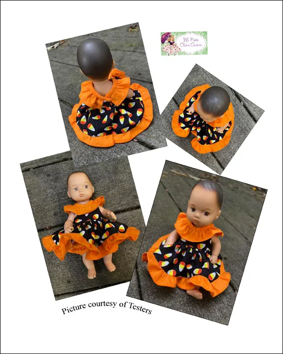 Quelita Dress and Romper 8" Baby Doll Clothes Pattern