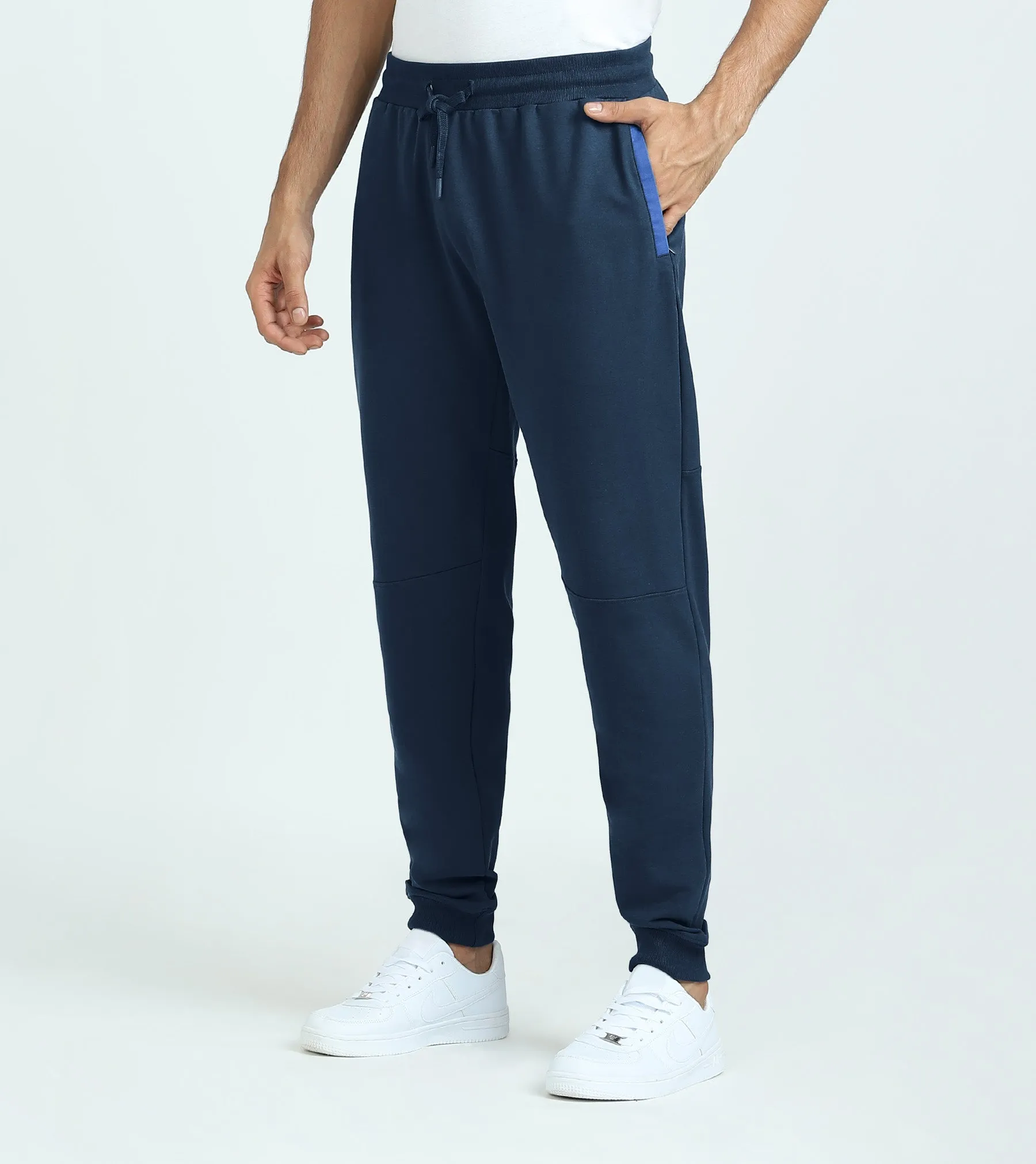 Quest French Terry Cotto-Blend Sweatshirt And Joggers Co-ord Set Atlas Blue