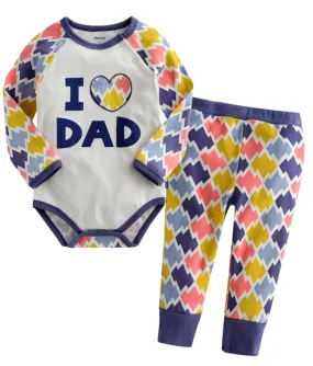 "I love dad" Bodysuit & Pants Set