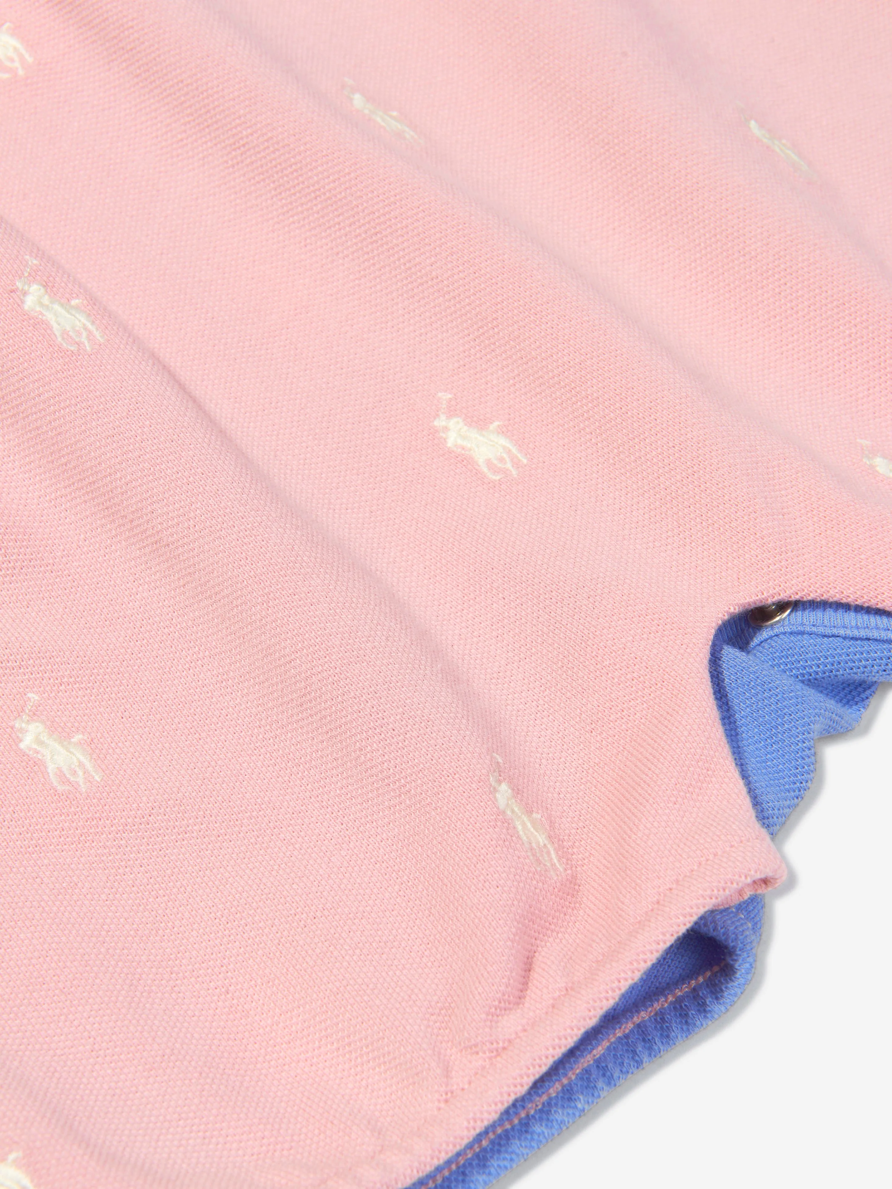 Ralph Lauren Baby Girls Logo Polo Romper