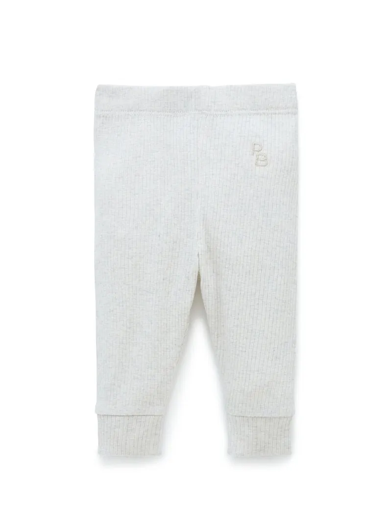 RIB LEGGINGS - WHEAT MELANGE