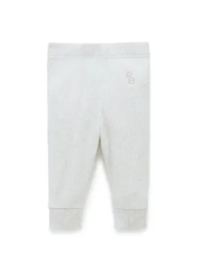 RIB LEGGINGS - WHEAT MELANGE