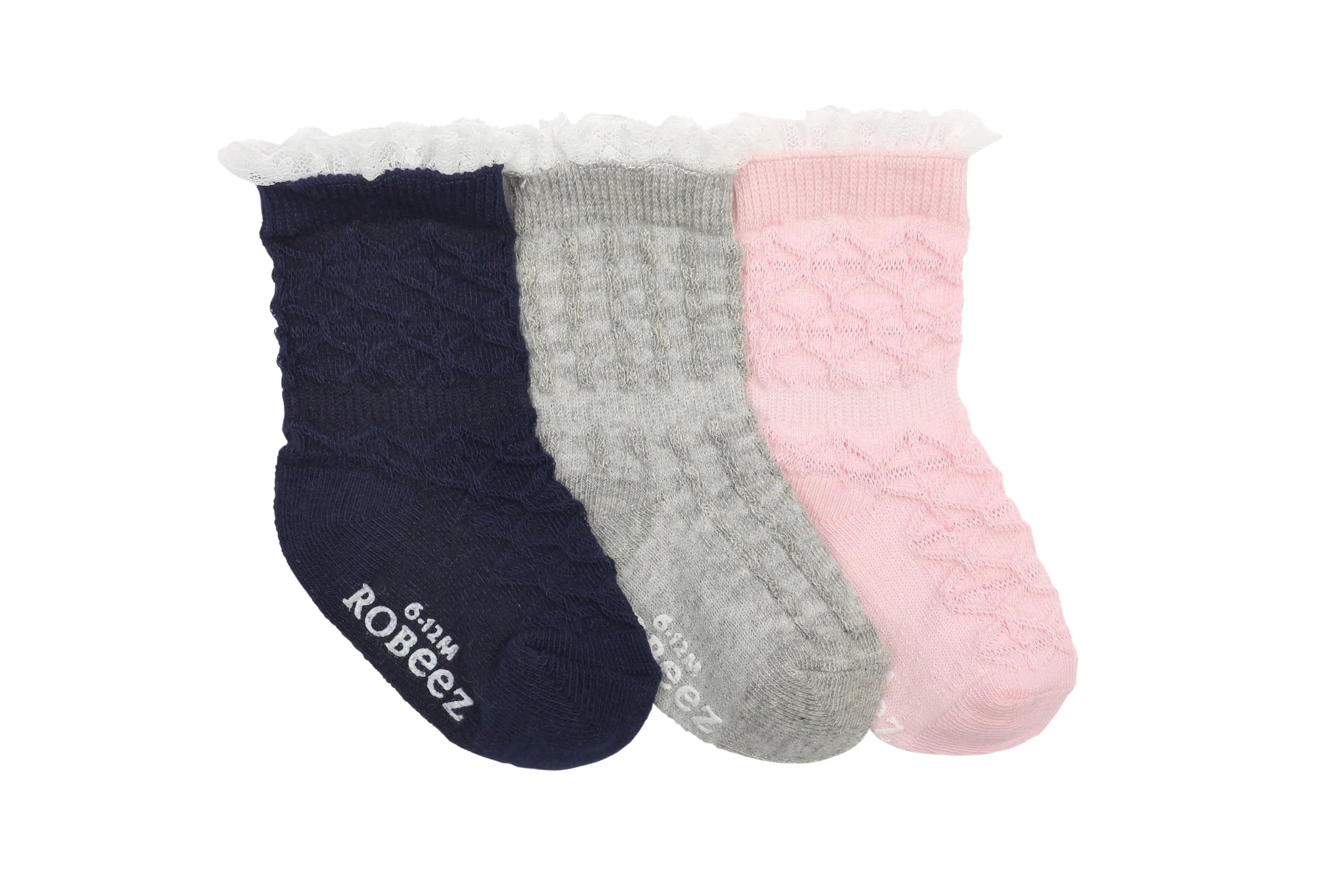 Robeez Socks 3-Pack / Girl - Pretty Cables
