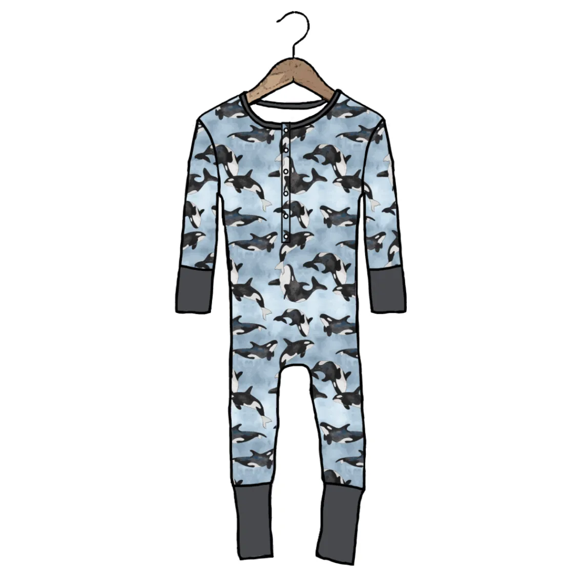 Save the Whales At Your Leisure Snap Down Adult Romper