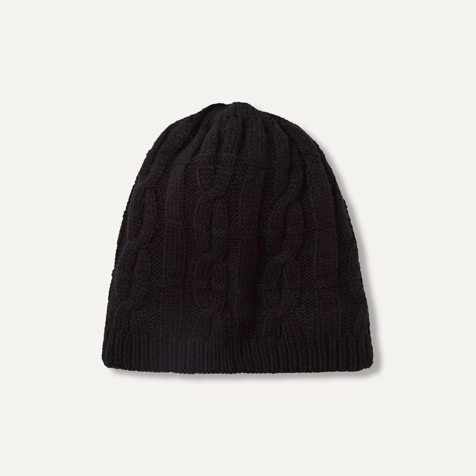 Sealskinz Blakeney Waterproof Cold Weather Cable Knit Beanie Hat Black