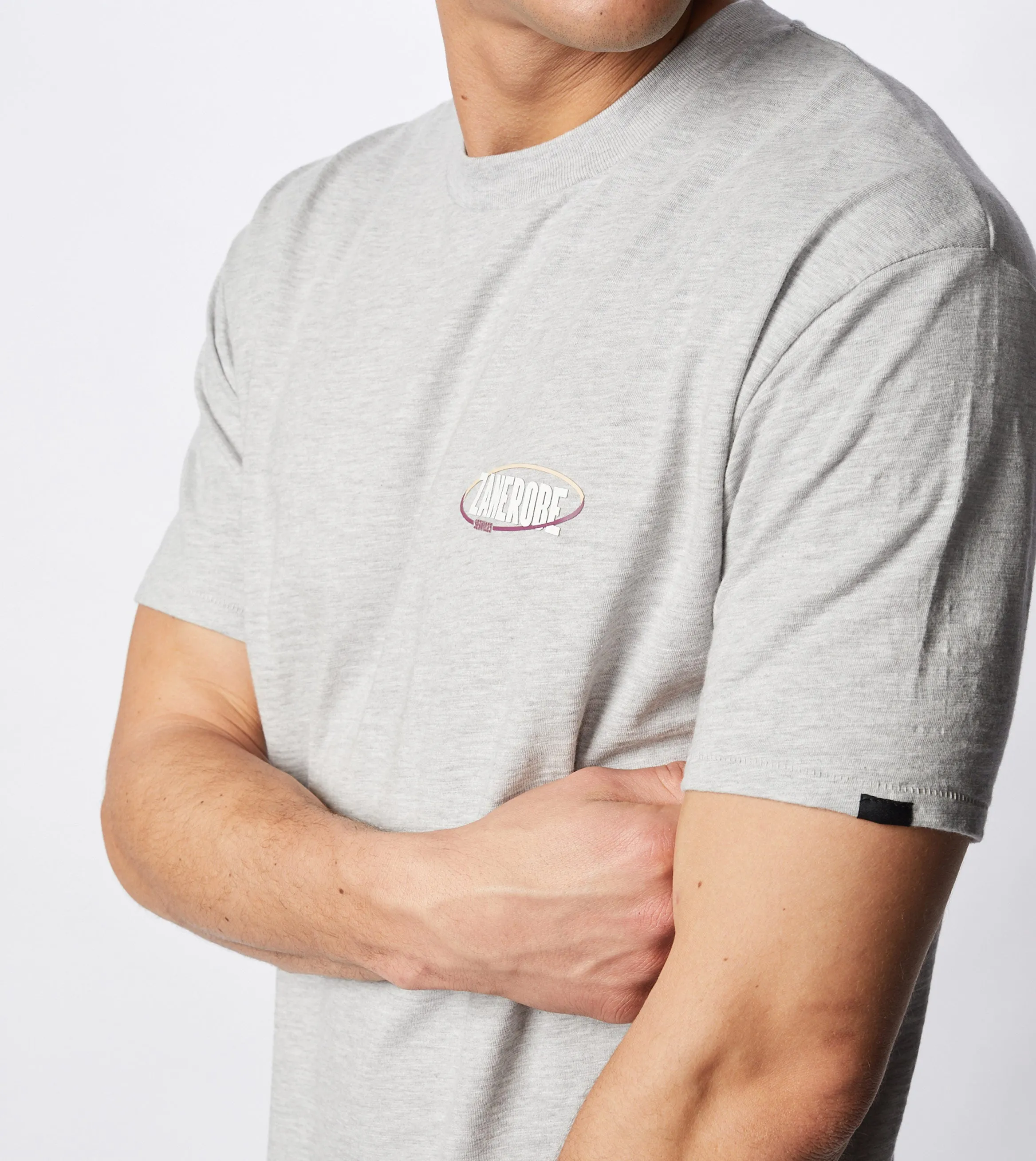Services Box Tee Silver Marle