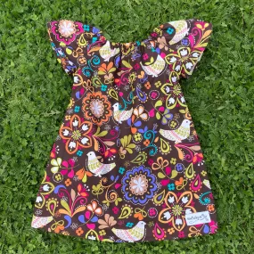 Sewfunky Pixie Dress Birds of Norway