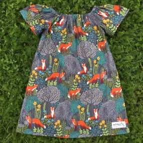 Sewfunky Pixie Dress - Into the Woods on Grey