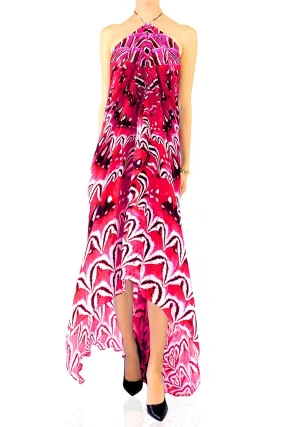 Sexy Pink Dress With Halter Neckline