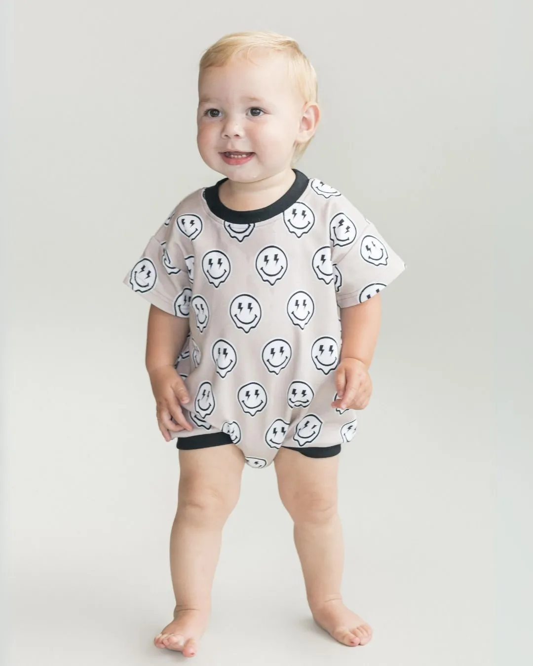 Short Sleeve Bubble Romper | Electric Drippy