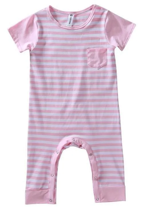 Short Sleeve Ribbed Romper