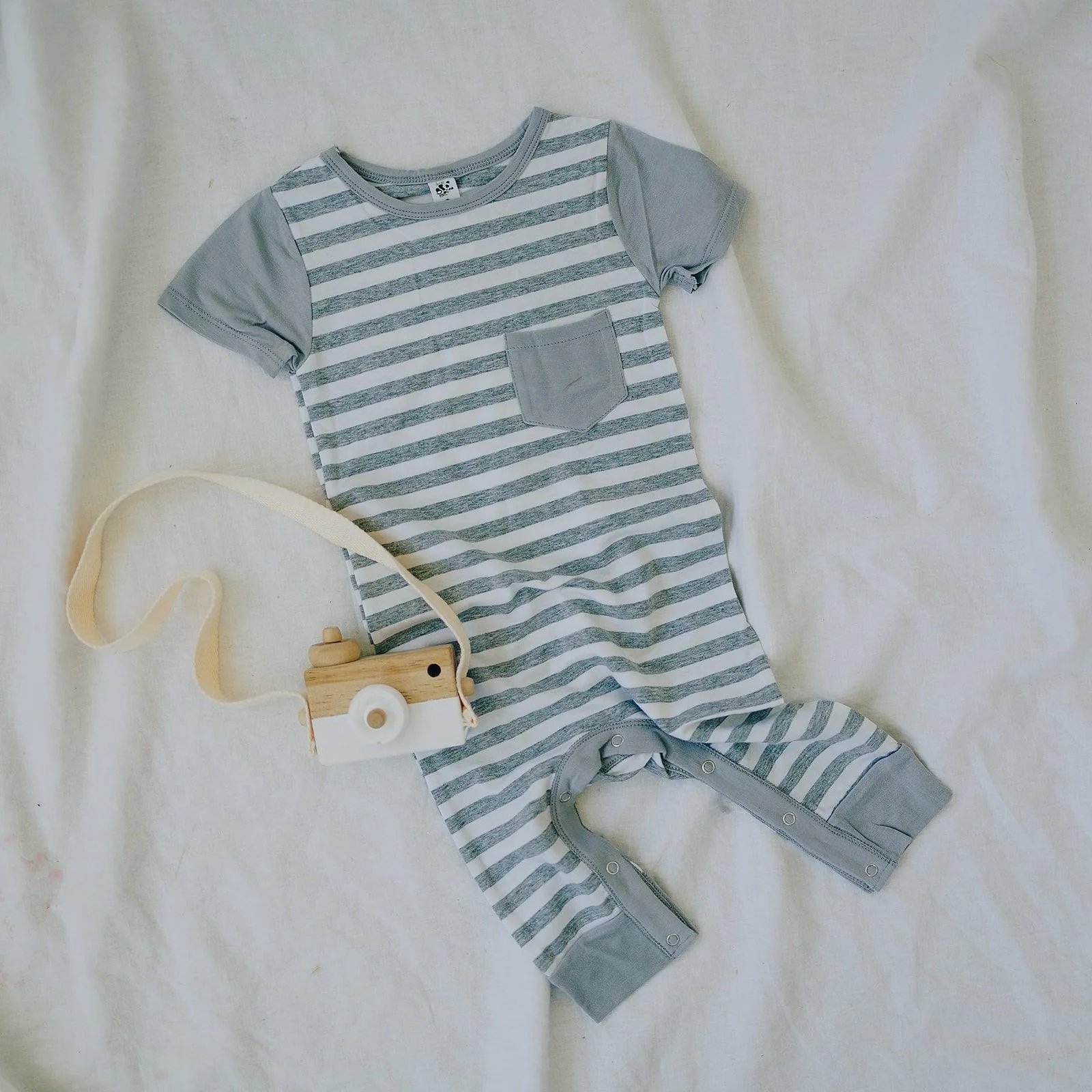 Short Sleeve Ribbed Romper