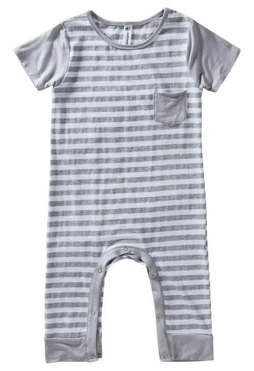 Short Sleeve Ribbed Romper